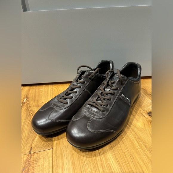 Prada Leather Sneaker - Brown US8 - Picture 2 of 9